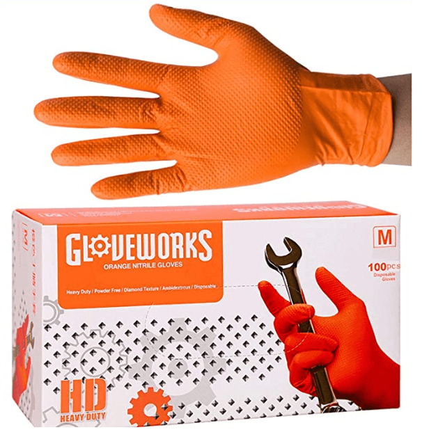 Guantes desechables de nitrilo texturizados